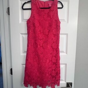 Catherine Malandrino Vibrant Pink Floral Mini Dress